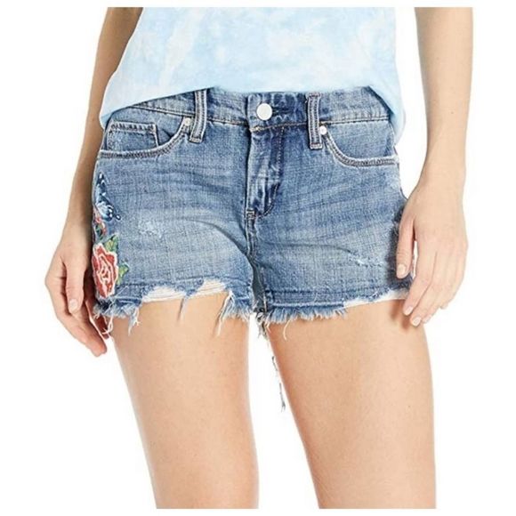 Blank NYC Embroidered Denim Hiker Shorts 2 / 25